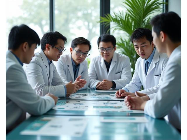 ผู้ก่อตั้ง SiamVigor Naturals ประชุมกันในห้องปฏิบัติการ
